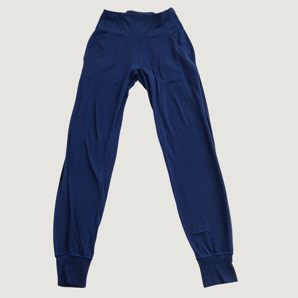 Lululemon Align Jogger Women Size 2 Navy Blue High Rise Nulu Knit Active Pants